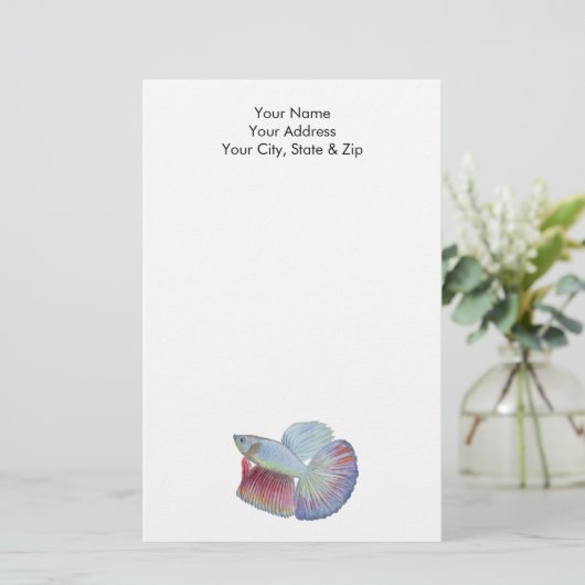 Betta Fish Stationery Briefpapier (Staand voorkant)