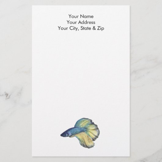 Betta Fish Stationery Briefpapier (Voorkant)