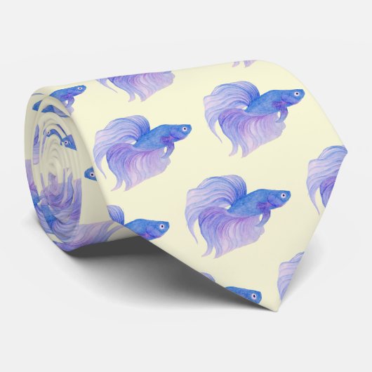 Betta Fish Stropdas (Opgerold)