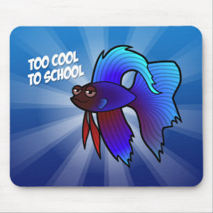 Betta Fish Te kool naar school Muismat