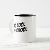 Betta Fish Te kool naar school Tweekleurige Koffiemok (Voorkant links)