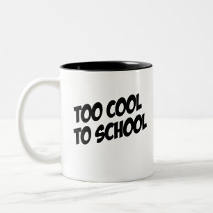 Betta Fish Te kool naar school Tweekleurige Koffiemok