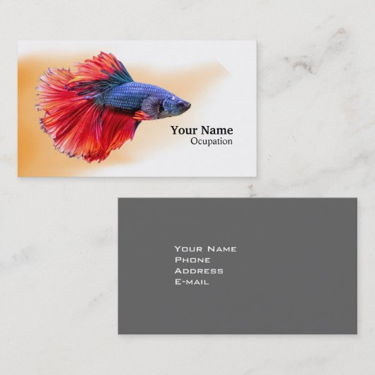 Betta Fish Visitekaartje (Voorkant / Achterkant)