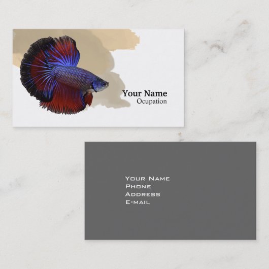 Betta Fish Visitekaartje (Voorkant / Achterkant)