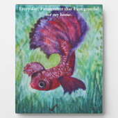 Betta fish-waterverf fotoplaat (Voorkant)