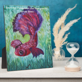 Betta fish-waterverf fotoplaat