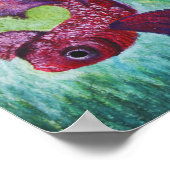 Betta fish-waterverf poster (Hoek)