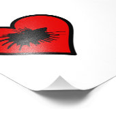 Betta Heart Love Fish Silhouette Foto Afdruk (Hoek)