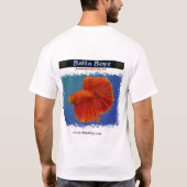 Betta Lover Red HalfMoon Shirt door Betta Boys (Achterkant)