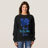 Betta Moeder Ooit Blauw Betta Vis Moeder Trui (Voorkant volledig)