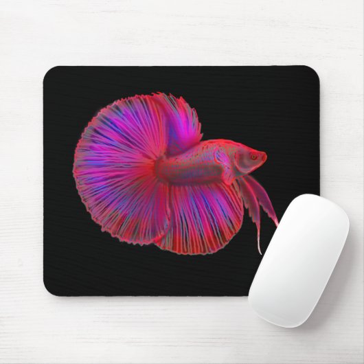 Betta Siamese Fighting Fish Mousepad Muismat (Met muis)