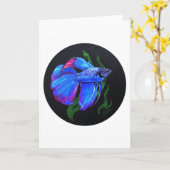 BETTA!!! Siamese het Vechten Vissen Kaart (Gele Bloem)