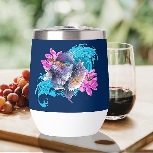 Betta Siamese kempvis Lotusgolven Blauw