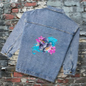 Betta Siamese kempvis Lotusgolven Blauw Denim Jacket