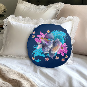 Betta Siamese kempvis Rond Kussen