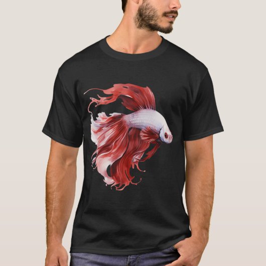 Betta Splendens Aquarel Vis T-shirt (Voorkant)