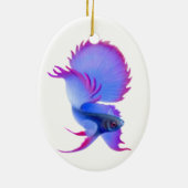 Betta Splendens vecht vissiervissen Keramisch Ornament (Achterkant)