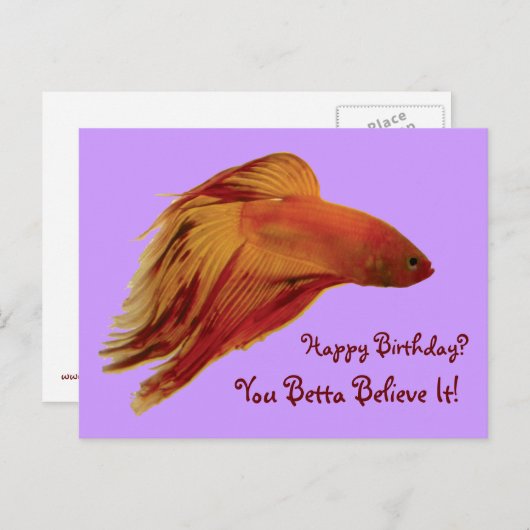 Betta - Verjaardag Briefkaart (Voorkant / Achterkant)
