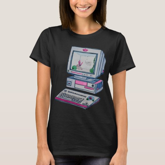 Betta Vis Blauwe Bureaublad T-shirt (Voorkant)