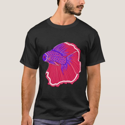 Betta vis, koinobori stijl t-shirt (Voorkant)