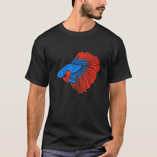 Betta Vis Siamese Vechtvis T-shirt (Voorkant)