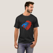 Betta Vis Siamese Vechtvis T-shirt (Voorkant volledig)