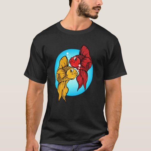 Betta Vis T-shirt Visliefhebber Siamese Vechtvis (Voorkant)