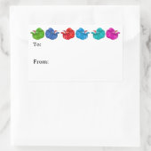 Betta Vissen Kerstmannen Sticker (Tas)