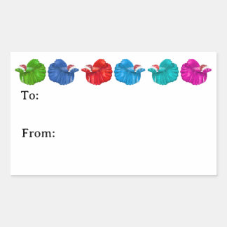 Betta Vissen Kerstmannen Sticker