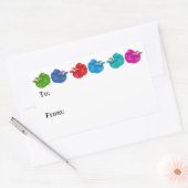 Betta Vissen Kerstmannen Sticker (Envelop)