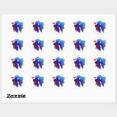 Betta Vissen / Siamese Vechtvissen Liefde Ronde Sticker (Vel)