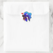 Betta Vissen / Siamese Vechtvissen Liefde Ronde Sticker (Tas)