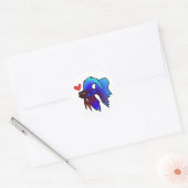 Betta Vissen / Siamese Vechtvissen Liefde Ronde Sticker (Envelop)