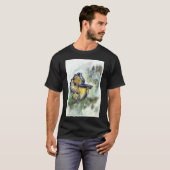 Betta vistentekening met groene achtergrond t-shirt (Voorkant volledig)