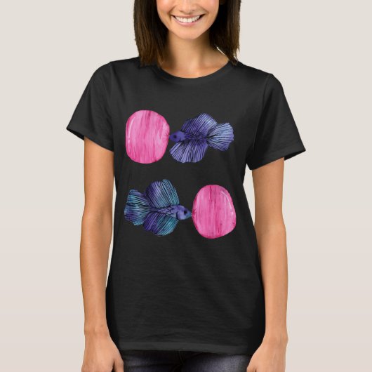 Bettas met Bubble Gum T-shirt (Voorkant)