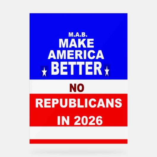 Better America Acryl Bord (Voorkant)