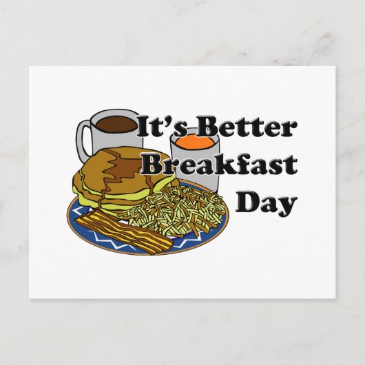 Better Breakfast Day Briefkaart (Voorkant)