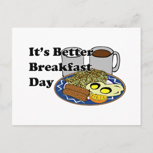 Better Breakfast Day Briefkaart (Voorkant)