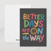 Better Days Are On The Way Retro Boho Mental  Kaart (Voorkant / Achterkant)