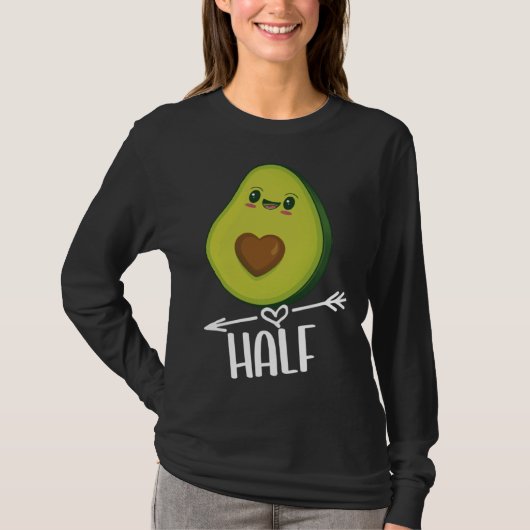 Better Half Couple Sliced Avocado  Valentine s Day T-shirt (Voorkant)