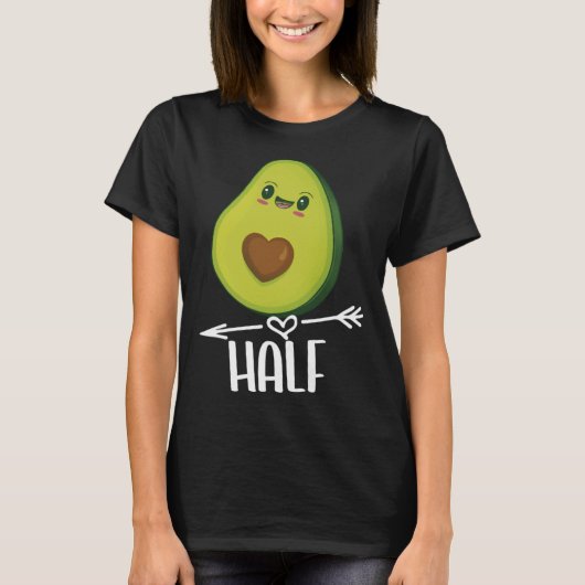 Better Half Couple Sliced Avocado  Valentine s Day T-shirt (Voorkant)