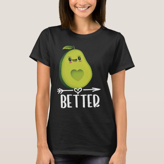 Better Half Couple Sliced Avocado  Valentine's Day T-shirt (Voorkant)