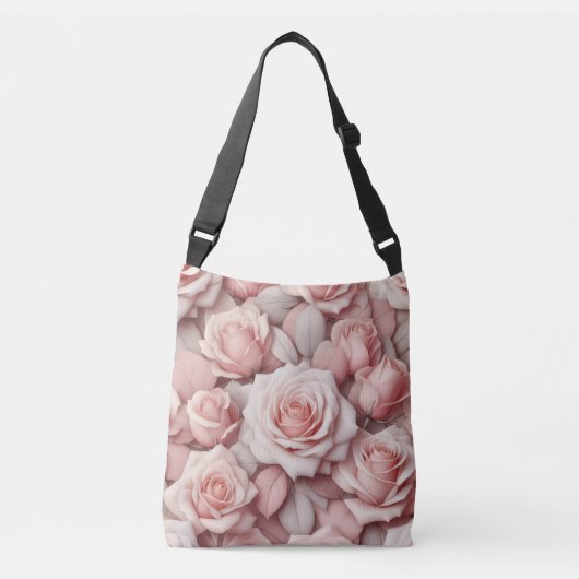 Better in Pink Roses Crossbody Tas (Voorkant)