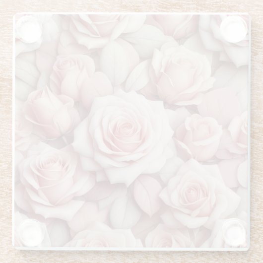 Better in Pink Roses Glazen Onderzetter (Achterkant)