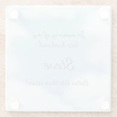 "Better Late Than Never" Huwelijksgrap Aangepast Glazen Onderzetter (Achterkant)