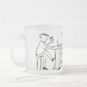 Better latte than never! white matglas koffiemok (Links)