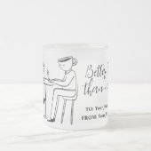 Better latte than never! white matglas koffiemok (Center)