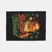 Better Not Boude Funny Cajun Christmas Santa  Fleece Deken (Voorkant (Horizontaal))