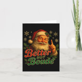 Better Not Boude Funny Cajun Christmas Santa  Kaart (Voorkant)