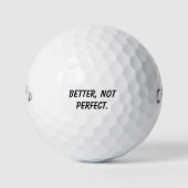 'Better, Not Perfect' Powerful Mindset Mantra Gift Golfballen (Voorkant)